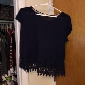 Short sleeve cropped blouse